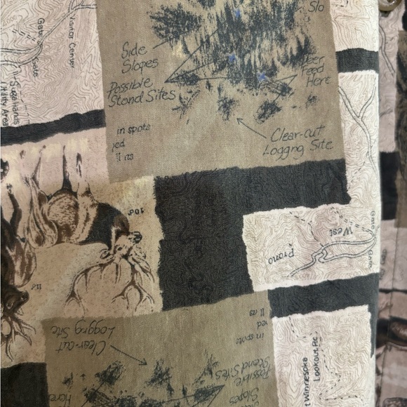 Vintage 90s Y2K Columbia Patchwork Graphic Deer Long-Sleeve Button-Down Shirt - Picture 9 of 15